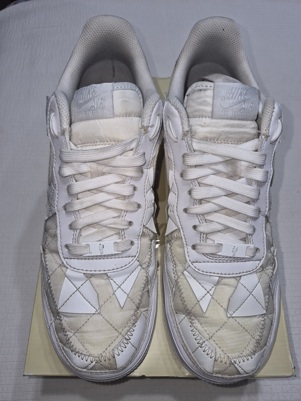 Billie Eilish Nike Air Men’s White Quilted Low-Top Sneakers